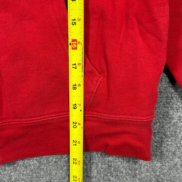 Vintage Polo Ralph Lauren Big Pony Zip Up Hoodie Youth Large 14-16 Red Blue - Picture 8 of 9